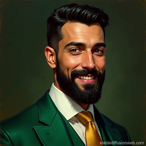 Emerald Green Portrait Close View Stable Diffusion Online