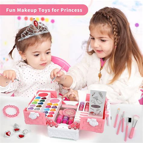 Kit de maquillaje para niños para niñas juego de maquillaje real para