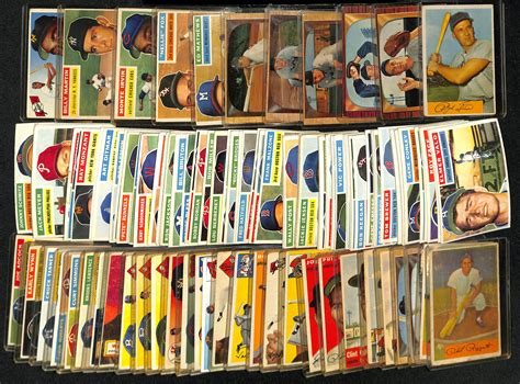 Lot Detail Lot Of 120 1953 1956 Bowman And Topps Baseball Cards W