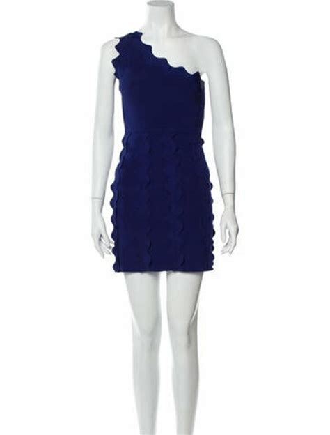 David Koma One Shoulder Mini Dress Blue ShopStyle