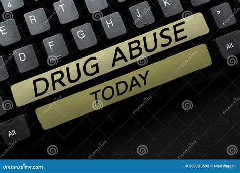 Inspiration Showing Sign Drug Abuse. Word for Compulsive Drug Seeking ...