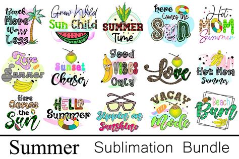 Summer Sublimation Bundle Bundle · Creative Fabrica