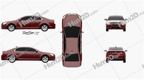 Chevrolet Malibu Lt 2008 Blueprint In Png Download Vehicles Clip Art Images