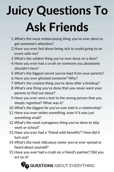 100 Juicy Questions To Ask Your Friends Fun Questions To Ask