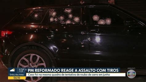 Vídeo PM reage a assalto e testemunhas falam em tiroteio Bom dia SP G1