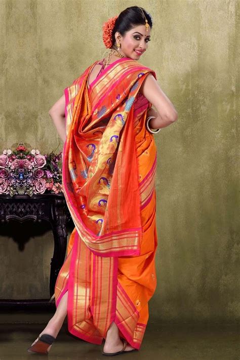 Nine Yard Paithani Nauvari Saree Nauvari Saree Indian Bridal Dress