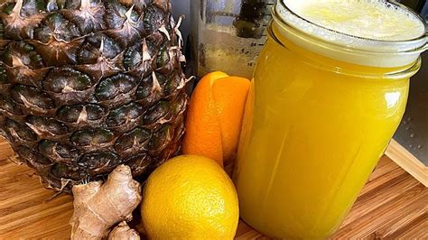 Pineapple Ginger Lemon Juice Recipe Healthy Ginger Juice Youtube