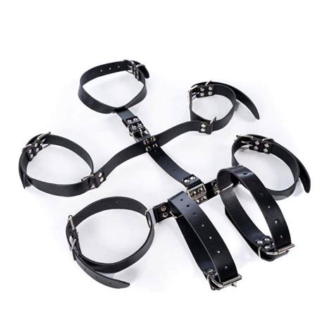 Tiras de Couro Armbinder Bondage Fivelas de Contenção Chastity