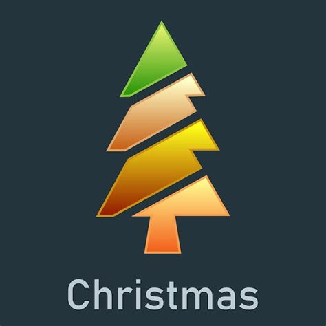 Premium Vector Abstract Christmas Tree Logo Design Vector Concept