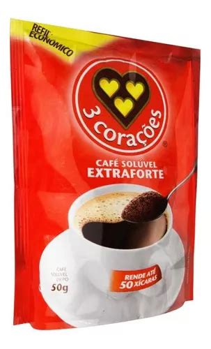 6 Café Solúvel Granulado Extra Forte Três Corações Sachê Mebuscar Brasil