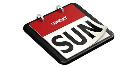 Premium Photo | Calendar isolated with sunday word