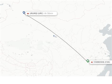 Direct Non Stop Flights From Changsha To Urumqi Schedules