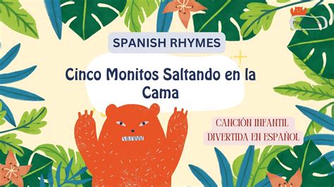 Cinco Monitos Saltando en la Cama Canción Infantil Divertida en