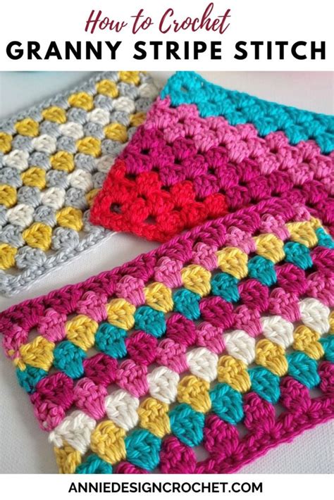 Granny Stripe Crochet Pattern Easy For Beginners Annie Design Crochet