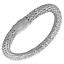 Edforce Stainless Steel Silver Tone Tube Snakeskin Womens Bangle