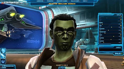 Swtor Beta Charakter Erstellung Character Creation Youtube