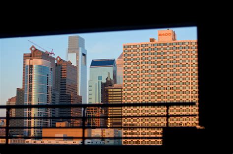 Center City Philadelphia Skyline Sunset Stock Photo - Download Image ...