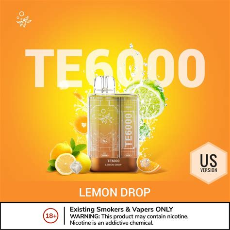 Elf Bar Te 6000 Disposable Pod Lemon Drop Flavour Terea Iqos Dubai Best Online Vape Shop