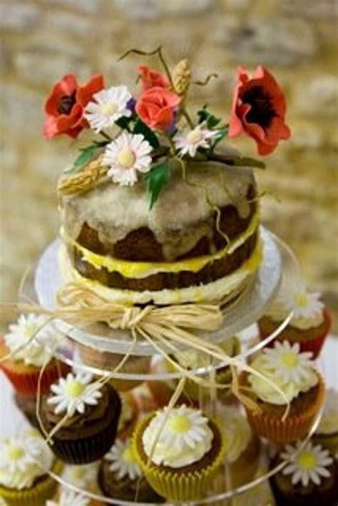 Rustic Naked Cake Decorated Cake By Sugar Ice And All CakesDecor