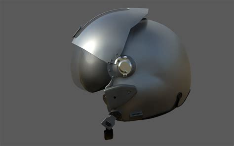 Msa Gallet La100 Jet Pilot Flight Helmet 3d Model Cgtrader