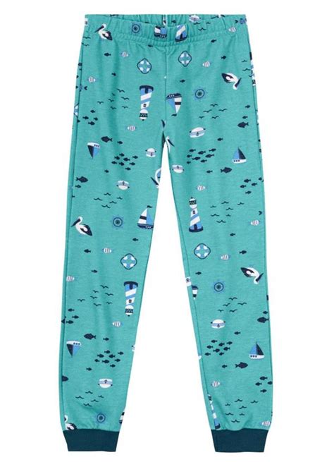 Calça Jogger de Moletinho Infantil Menino Verde Brandili