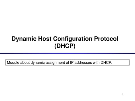 Ppt Dynamic Host Configuration Protocol Dhcp Powerpoint