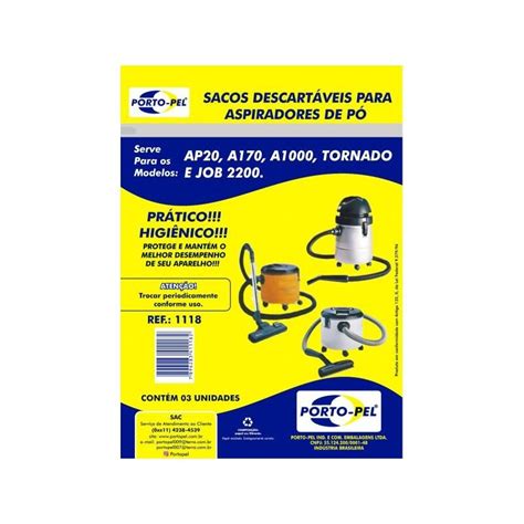 ECOCLEAN Saco Aspirador 1118 AP20 A170 A1000 TORNADO 3 Unidades