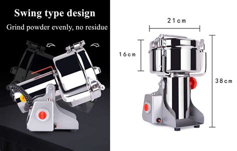 Cgoldenwall Stainless Steel Safety Upgraded Electric Grain Grinder Mill