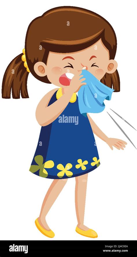 Sick Little Girl Clipart