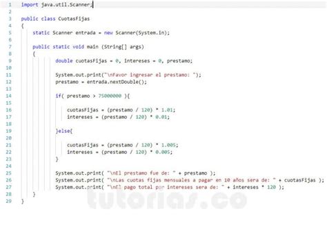Sentencia If Else Java Cuotas Fijas Tutorias Co