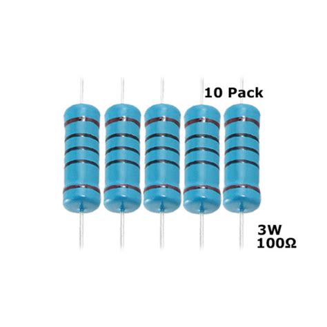 Resistor 100 Ohm 3W 10 Pack Micro Robotics