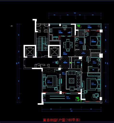 多套户型样板间室内装修cad施工平面图[原创]