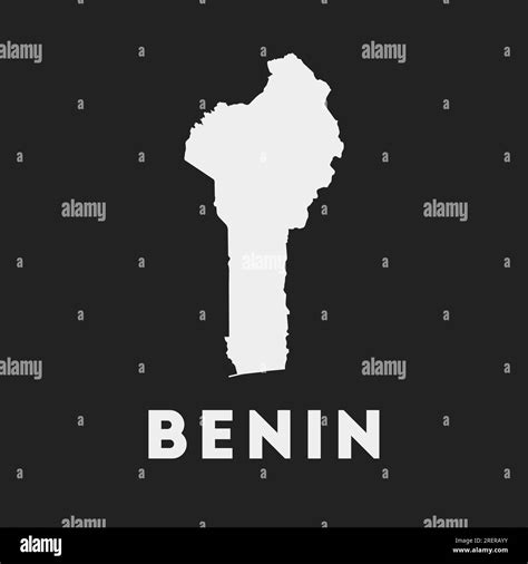 Benin Icon Country Map On Dark Background Stylish Benin Map With