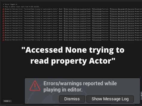 Blueprint Runtime Error Accessed None Trying To Read Property Actor