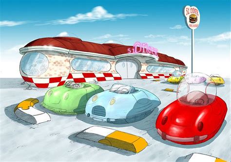 Planet 51 Concept Art - Diner | Concept art, Art, Planets