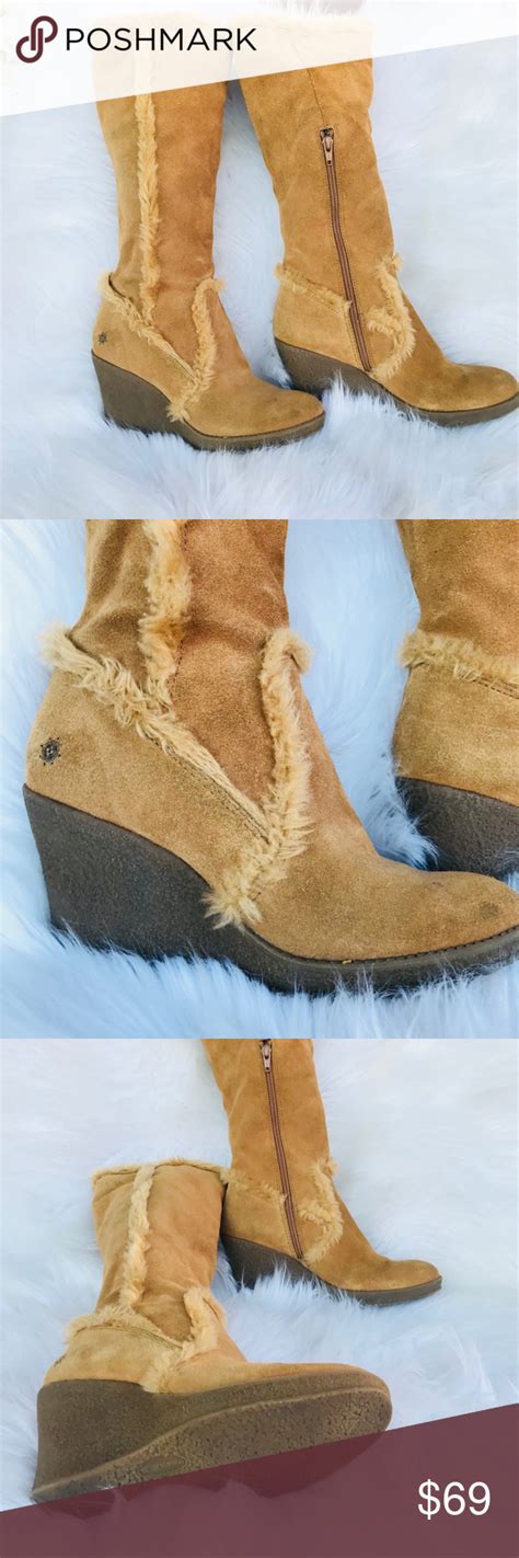 Ruff Hewn Suede Leather With Faux Fur Lining Boots Fur Lined Boots