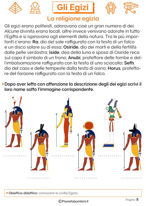 Gli Egizi Schede Didattiche Per La Scuola Primaria Pianetabambini It