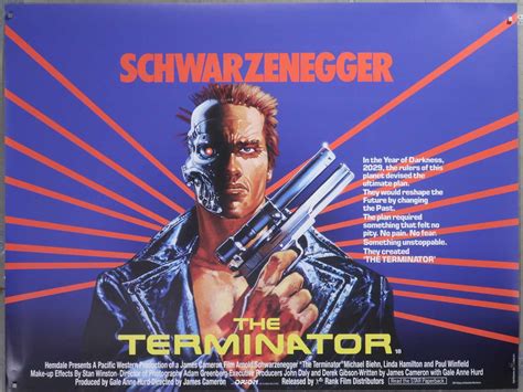 Terminator Original Movie Poster UK Quad 40 X30 Simon Dwyer A Fast