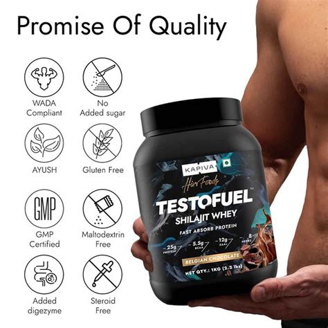 Buy KAPIVA HIM FOODS TESTOFUEL SHILAJIT WHEY PROTEIN 1KG CHOCOLATE