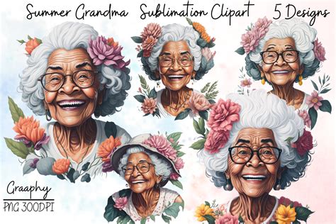 Summer Grandma Png Sublimation Clipart Graphic By Graaphy · Creative