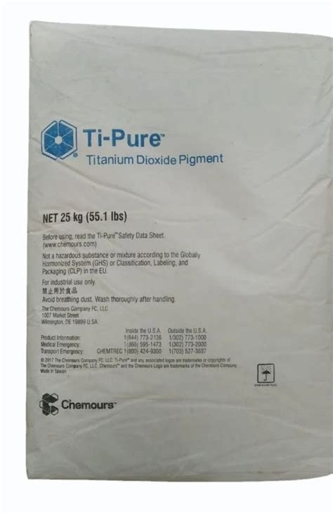 Ti Pure R 902 Titanium Dioxide Pigment Sack Bag 25 Kg At Rs 345 Kg