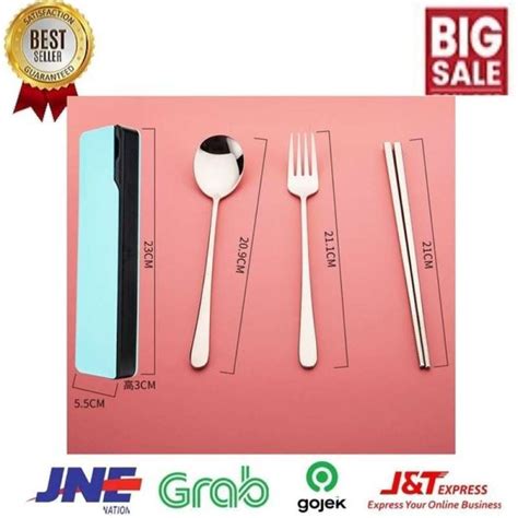 Jual Alat Makan Dan Box Travel Set Korea Sendok Garpu Sumpit Bahan