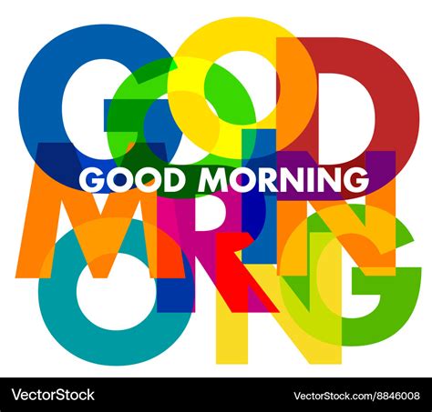 Good Morning Royalty Free Vector Image Vectorstock