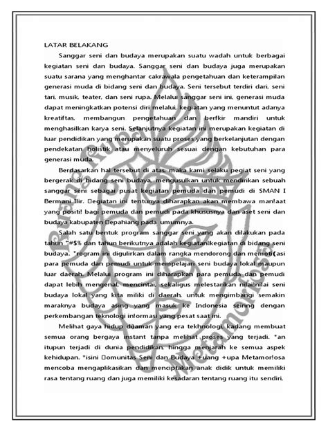 Proposal Sanggar Pdf