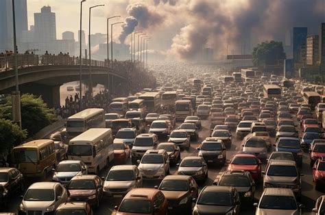 Premium AI Image | People Driving Through City Traffic