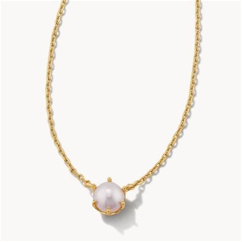 Kendra Scott Ashton Pearl Pendant Necklace Gold La Petite Maison