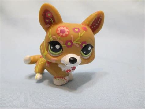 Littlest Pet Shop 1851 Tan Tattoo Postcard Corgi Dog Authentic Lps