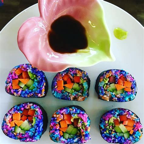 Rainbow Sushi Rolls Kellylamug Photo Rainbow Food Food Trends