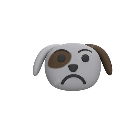 Sad Emojies 3d Png 3d Dog Emoji Sad Face 3d 3d Dog 3d Emoji Png