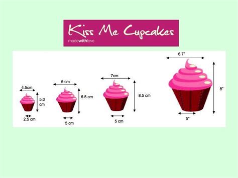 Standard Cupcake Size Chart